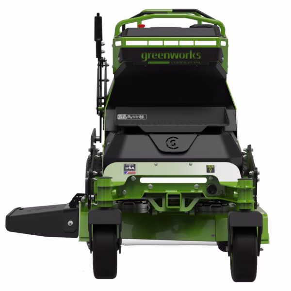GREENWORKS 32in OptimusZ Stand-on Zero Turn Mower rear GREENWORKS 32in OptimusZ Stand-on Zero Turn Mower rear