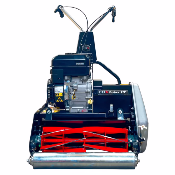 COX 17in 6 Blade Rolux Cylinder Mower front COX 17in 6 Blade Rolux Cylinder Mower front