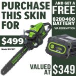 GREENWORKS 18in 2.7kW Chainsaw - promotion