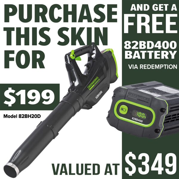 GREENWORKS Dedicated Blower - promotion