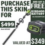 GREENWORKS Short Pole Hedge Trimmer - promotion
