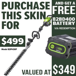 GREENWORKS Short Pole Hedge Trimmer - promotion
