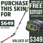 GREENWORKS Telescopic Pole Hedge Trimmer - promotion